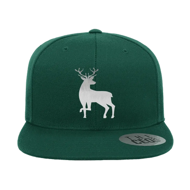 Deer Color 2 Embroidered Flat Bill Hat